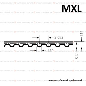 Ремень зубчатый MXL